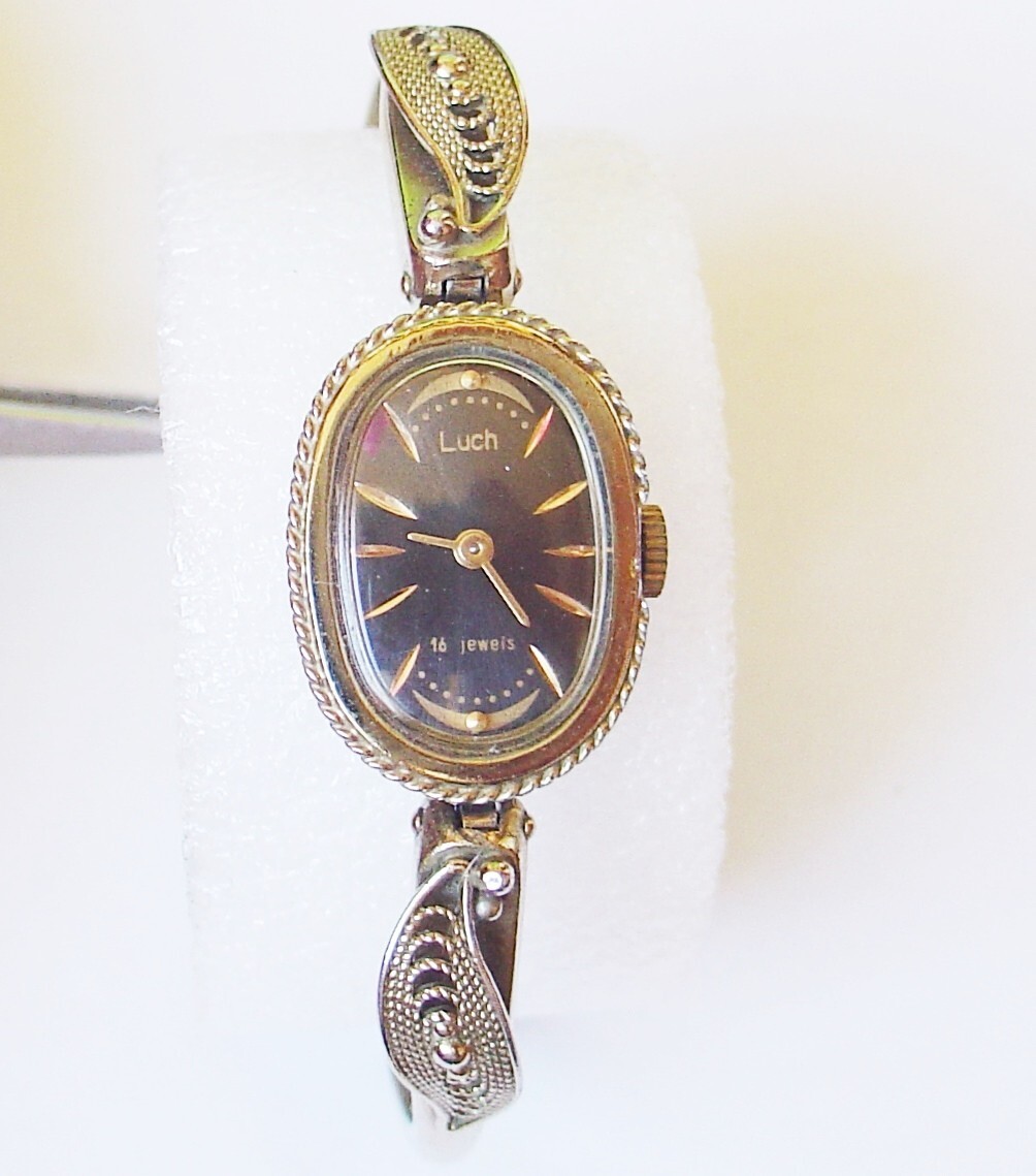 Serviced Ussr Soviet Russian Luch Jewel Womens Watch Mechanical Wrist Ladie