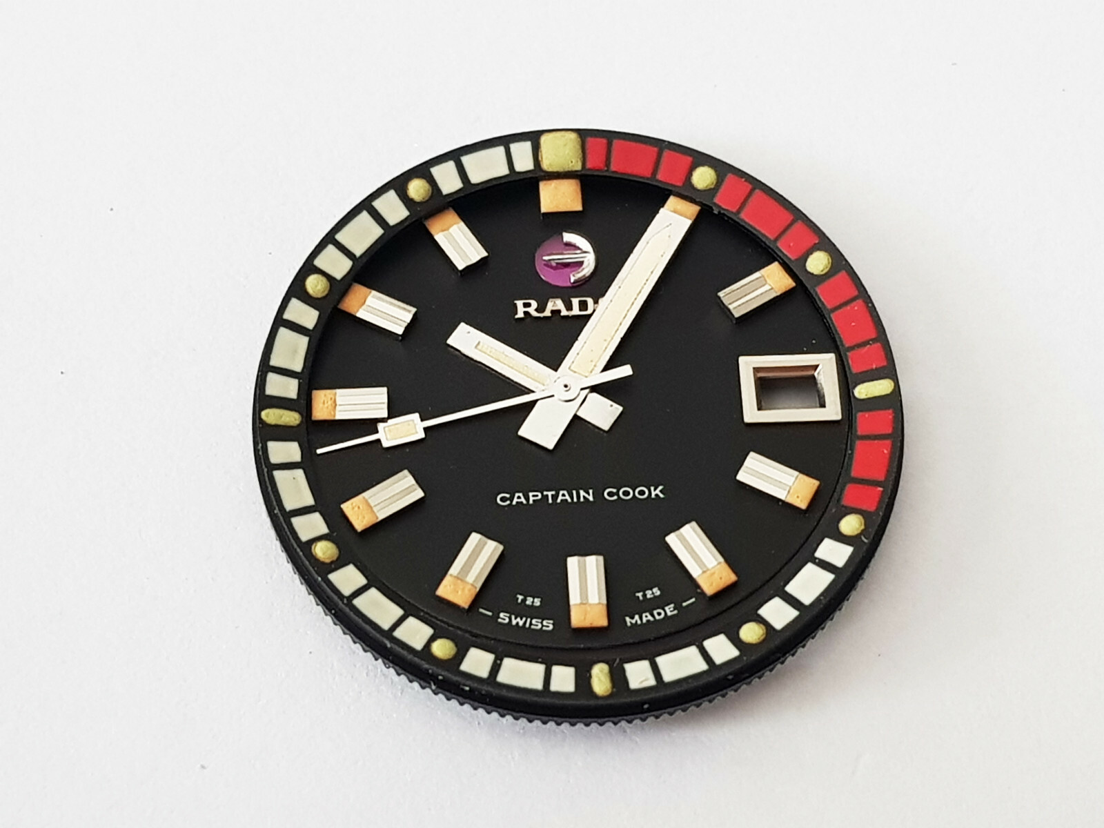 Nos Original Dial + Hands + Bezel Vintage Rado Captain Cook Mark ii 2 11773