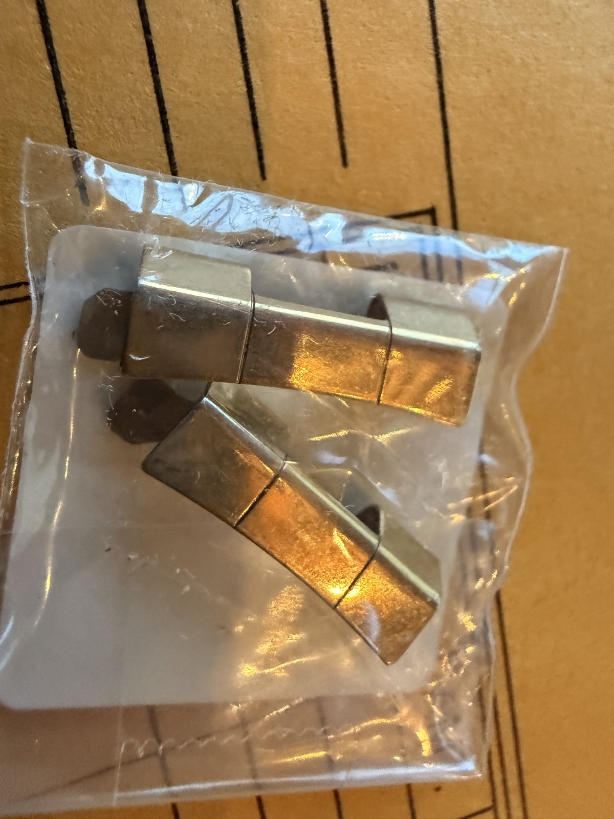 NEW 1980’s LOT of 2 Seiko Men’s Watch Band Link Gold End Piece # Z149 YEP 18.2mm
