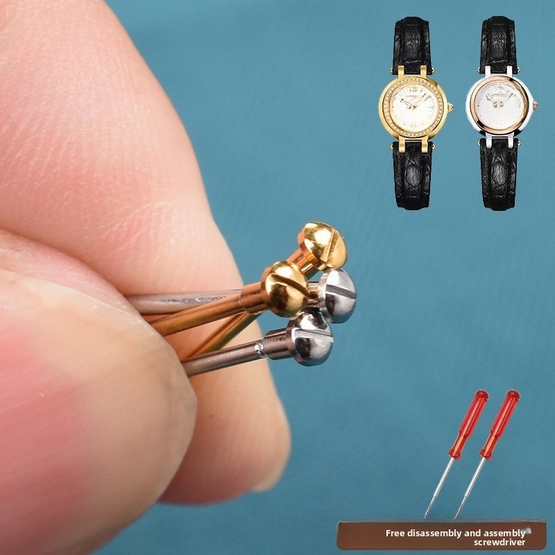 For Longines Primaluna L8.110.5/111.8 Leather Strap Lugs Watch Case Screws 16mm