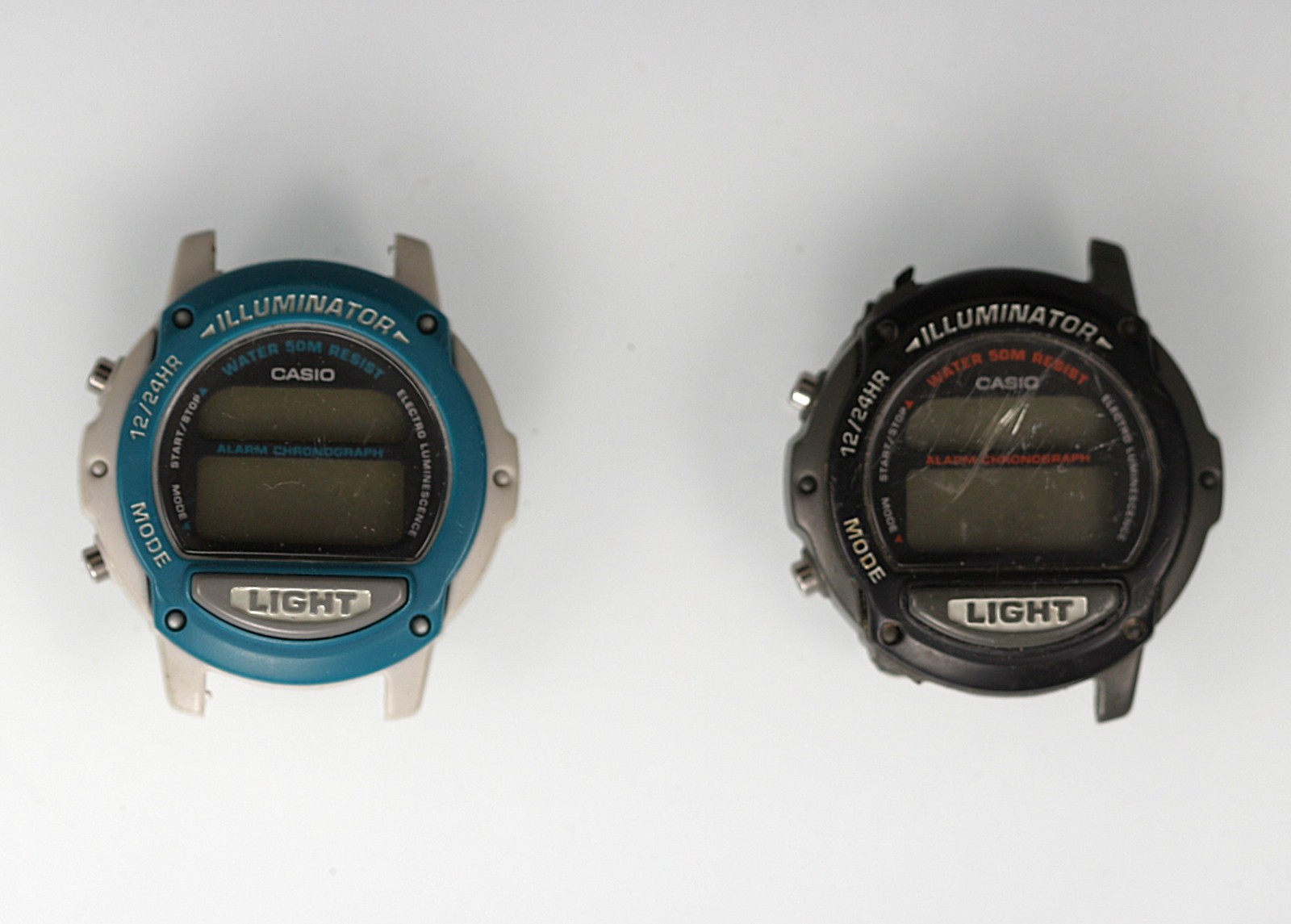 Casio Illuminator Watch Men Women LW-22H Plastic Battery Blue Black NON-WORKING