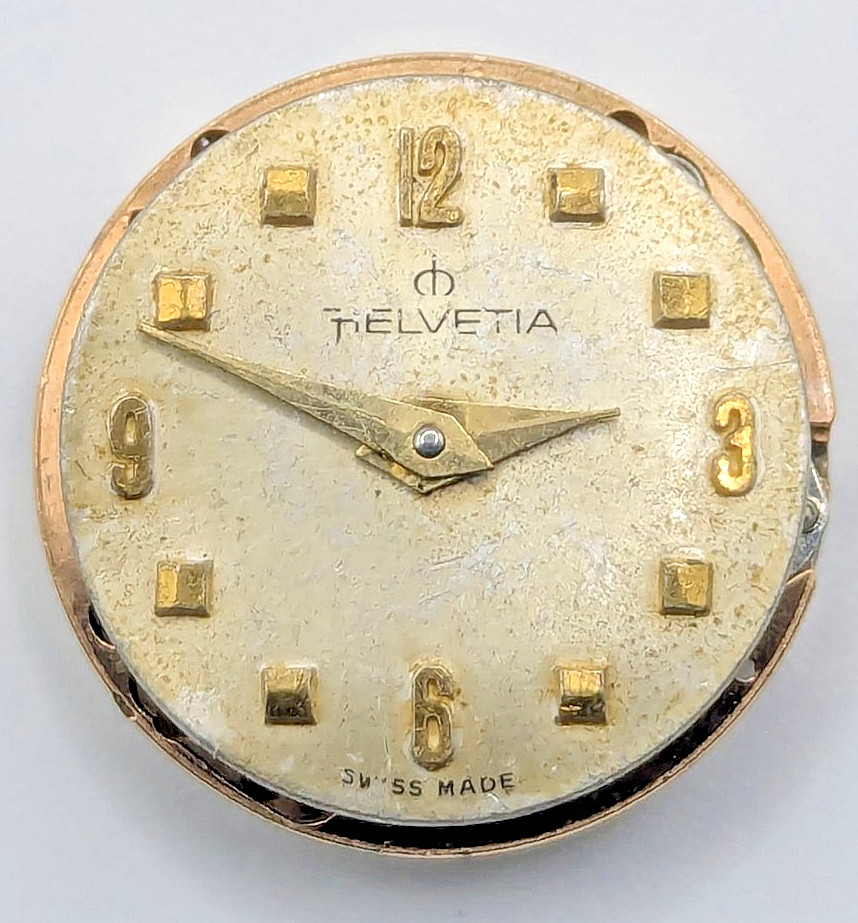 Helvetia Manual Wind Watch Movement Swiss 17 Jewels See Photos / Video 15.5mm