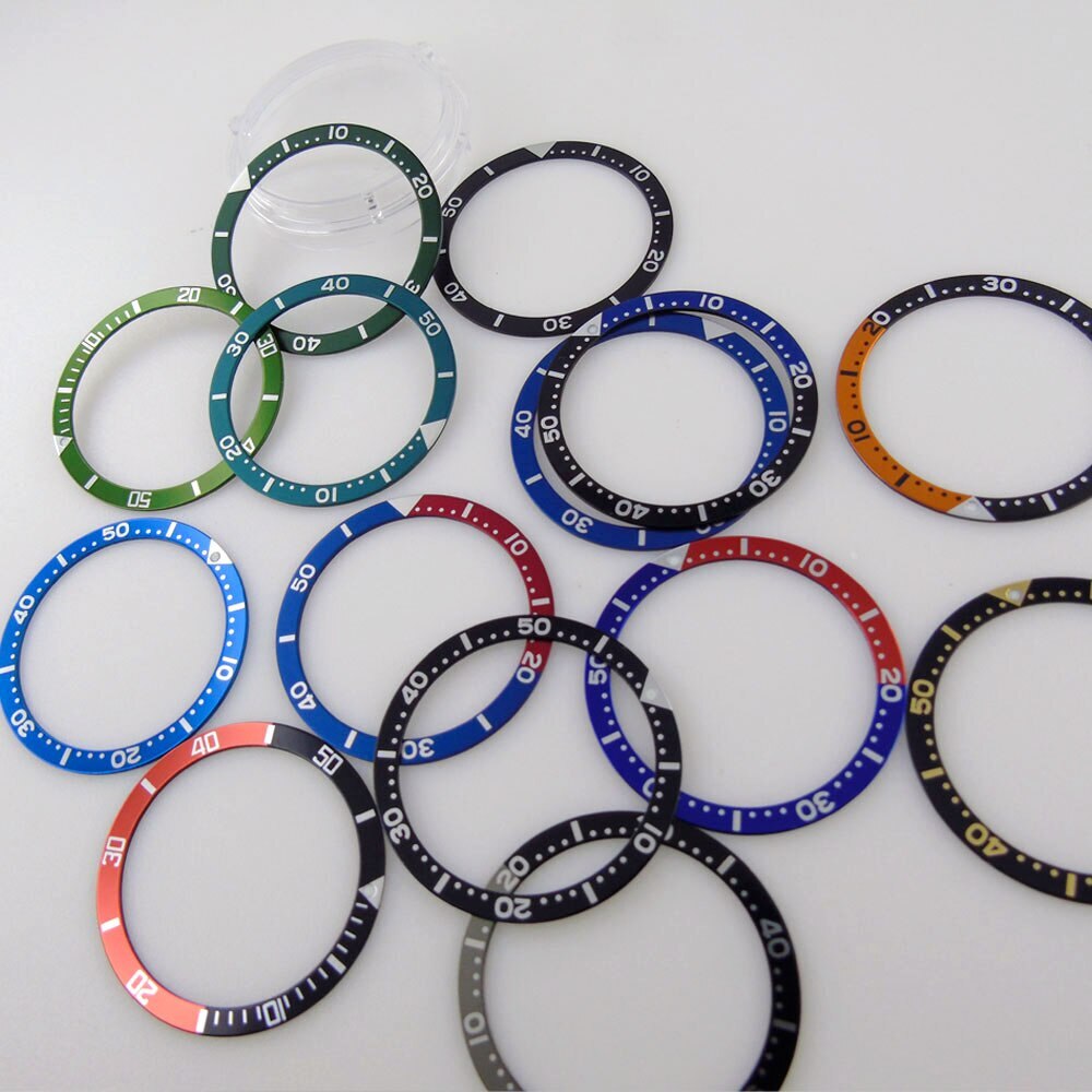 38mm*31.5mm Flat Watch Bezel Insert Aluminum/Ceramic/Steel Fit For SKX007 009