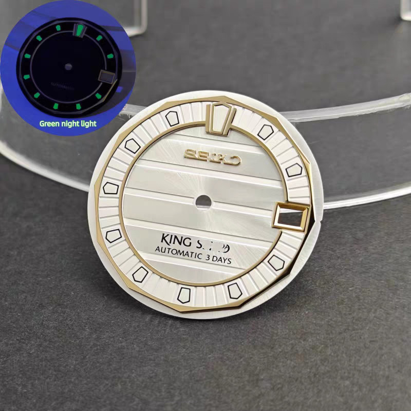 28.5mm Green Luminous Watch Dial for Nh35 Nh36 Movement Modification Accessories