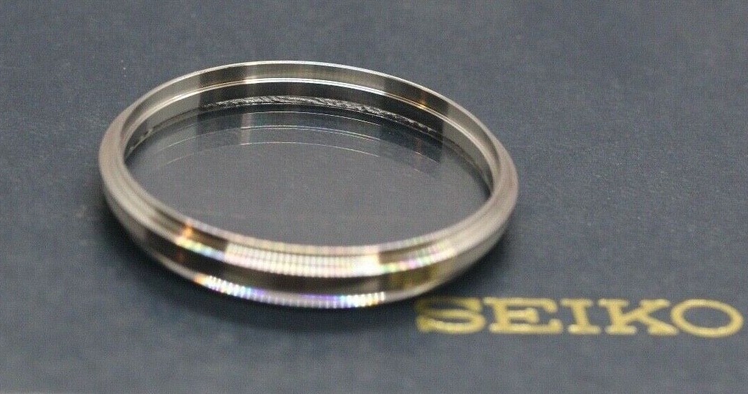 New Bezel W Glass Crystal Seiko Jumbo 6138-3002 6138-3005 6138-3003 365V06GNS