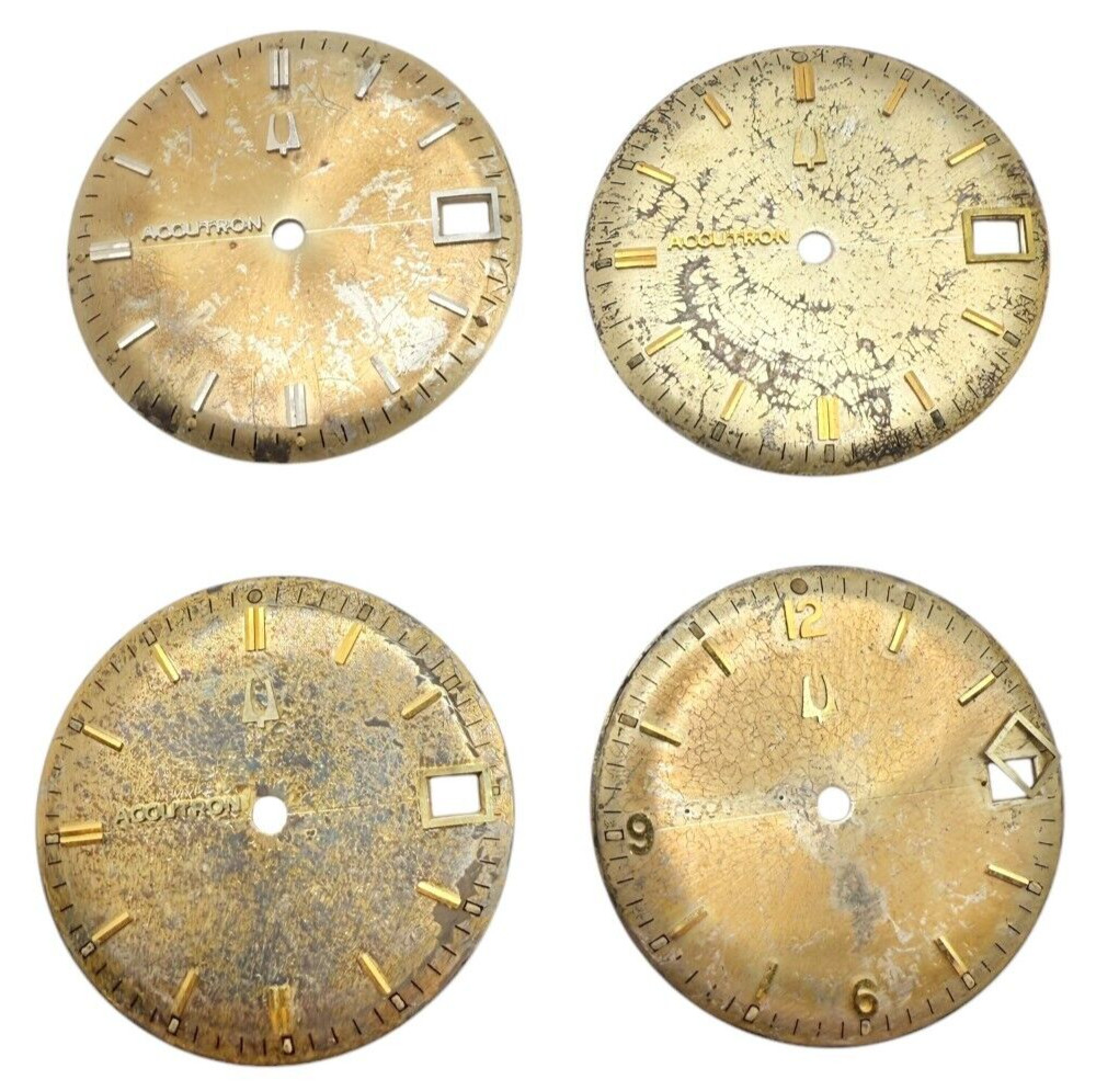 Lot of 4 Vintage Bulova Accutron 218 Watch Dials