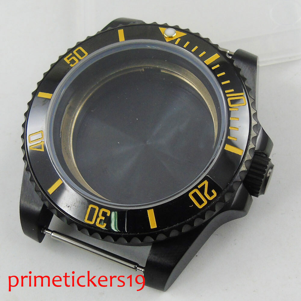 PVD Plated 40mm Watch Case with Ceramic Bezel Fit NH35A/36A Movement