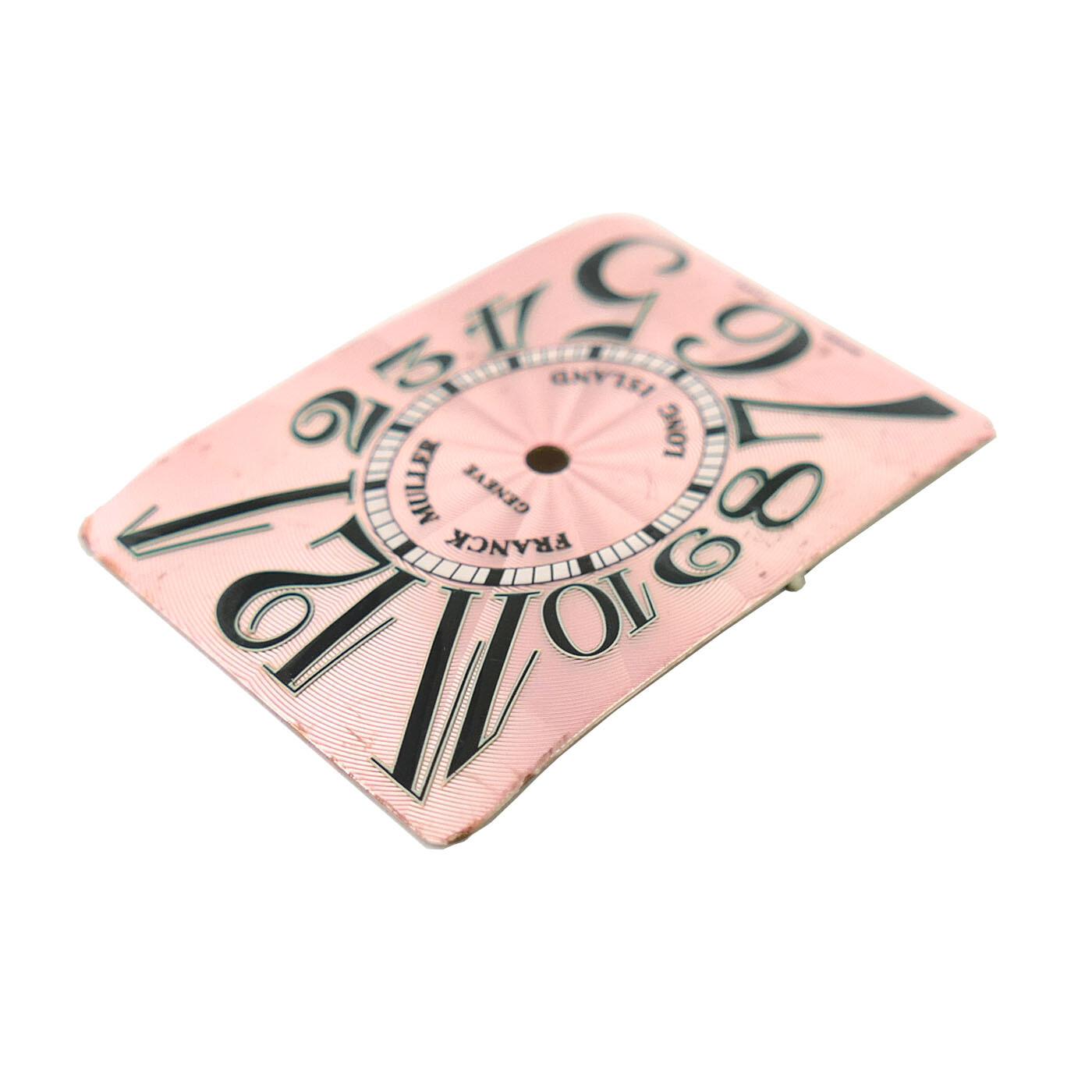 FRANCK MULLER LONG ISLAND 25MM X 35MM PINK DIAL WITH BLACK ARABIC NUMERALS