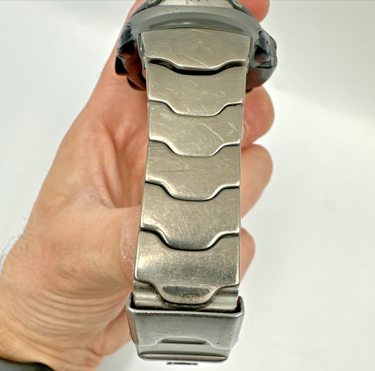 Vintage Casio Pro Trek PRG-100T Tough Solar Twin Sensor Titanium Bracelet Works