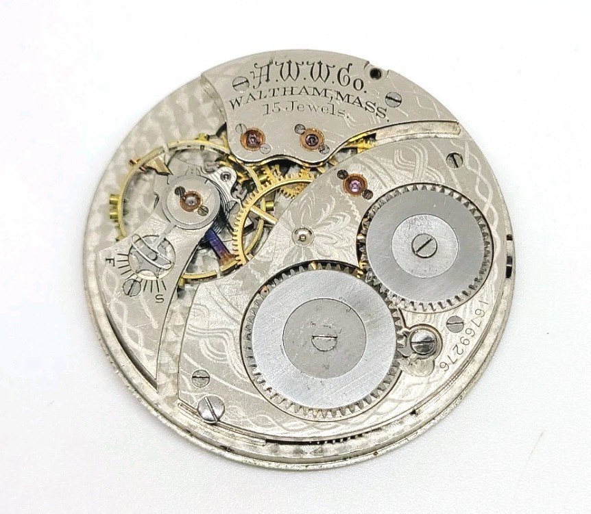 1908 Waltham Model 1894 Grade No. 220 15J 12s Pocket Watch Movement For Repair