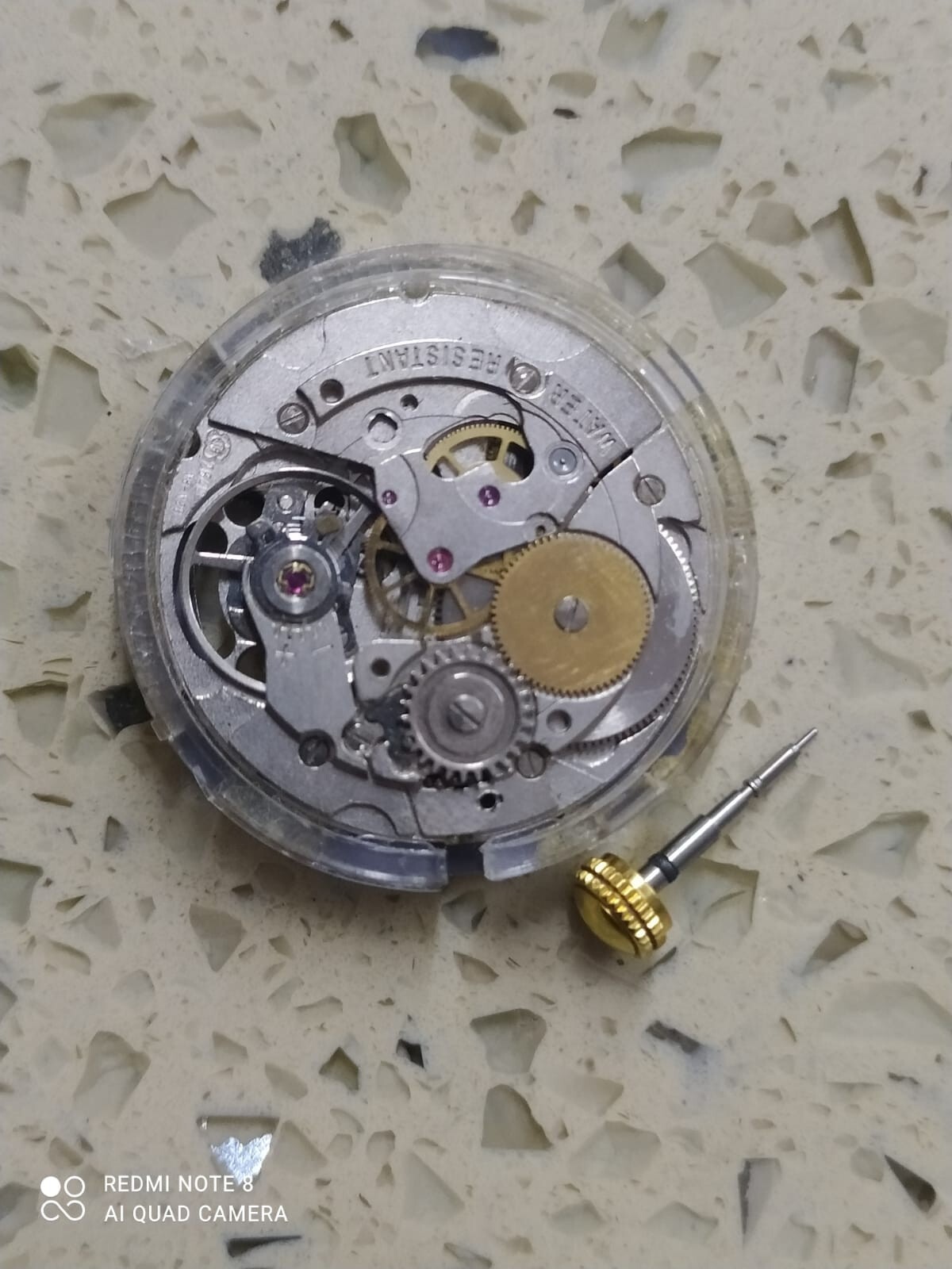 ETA-2840 Automatic With Dial Incomplete Movement FOR PARTS ONLY