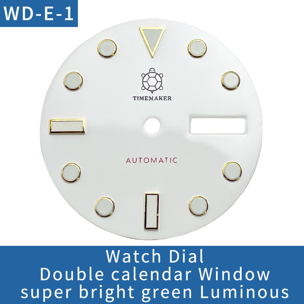 Watch Dial Dual Calendar 28.5mm For Skx007 Skx009 SPRD Fit Movement NH35 NH36