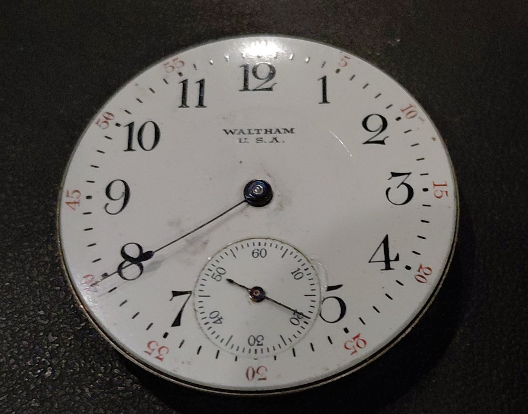 Waltham 17 Jewel Manual Wind 16s Pocket Watch Movement good balance 625