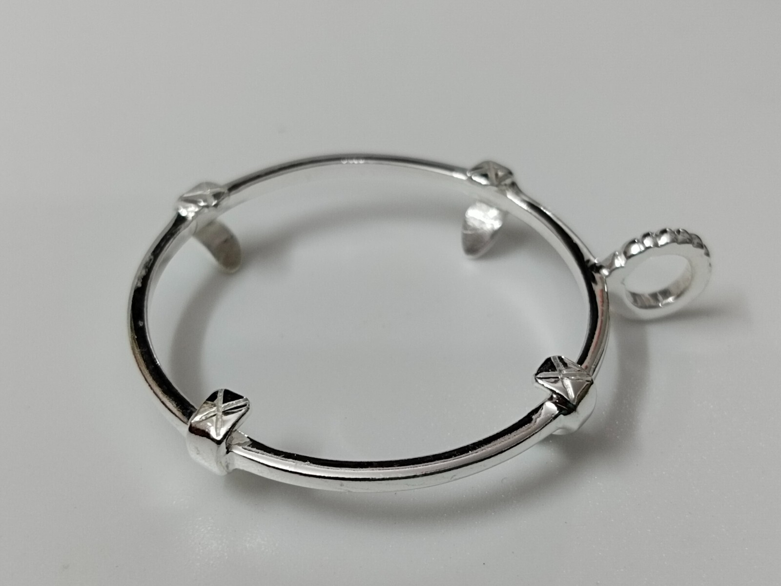 925 Sterling Silver Round Pendant setting prong Blank Bezel Holder Coin