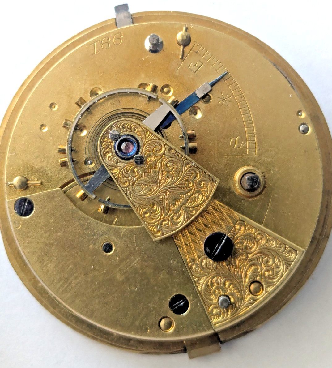 Antique T. Fattorini Skipton Pocket Watch Movement Hands Dial 45.1mm 41