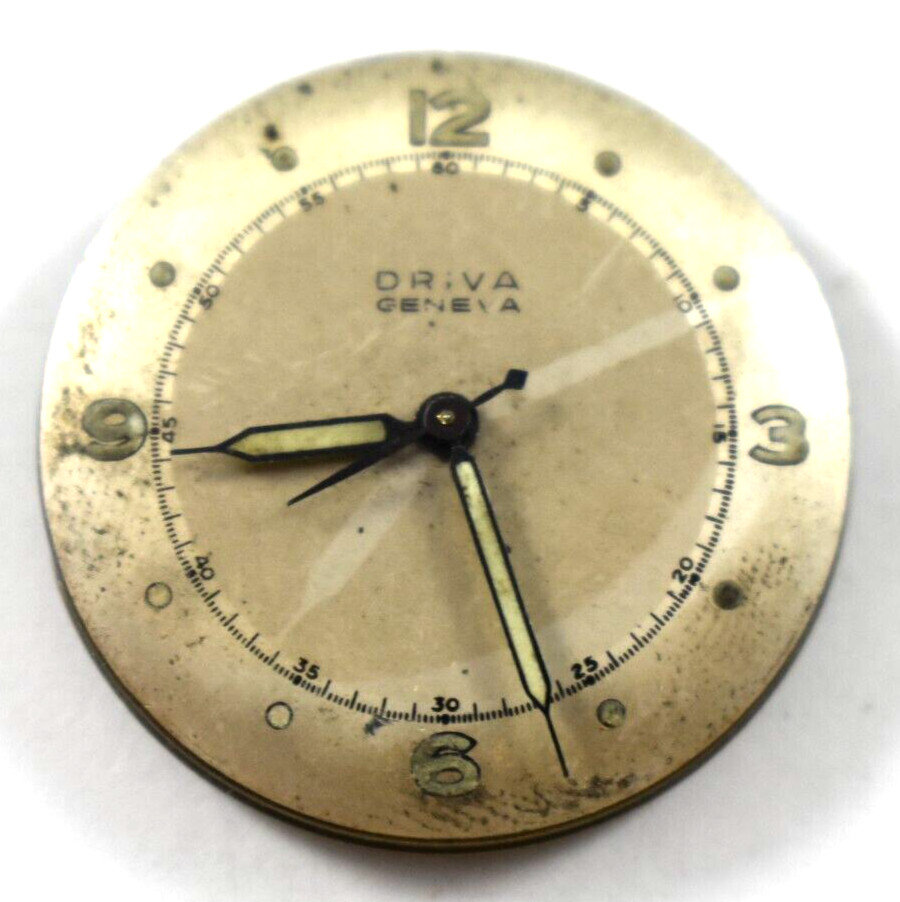 Vintage Swiss Made Driva Manual Wind 17J Wrist Watch Movement lot.qf