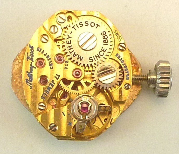 Mathey Tissot 722 Mechanical Wristwatch Movement – Parts / Repair