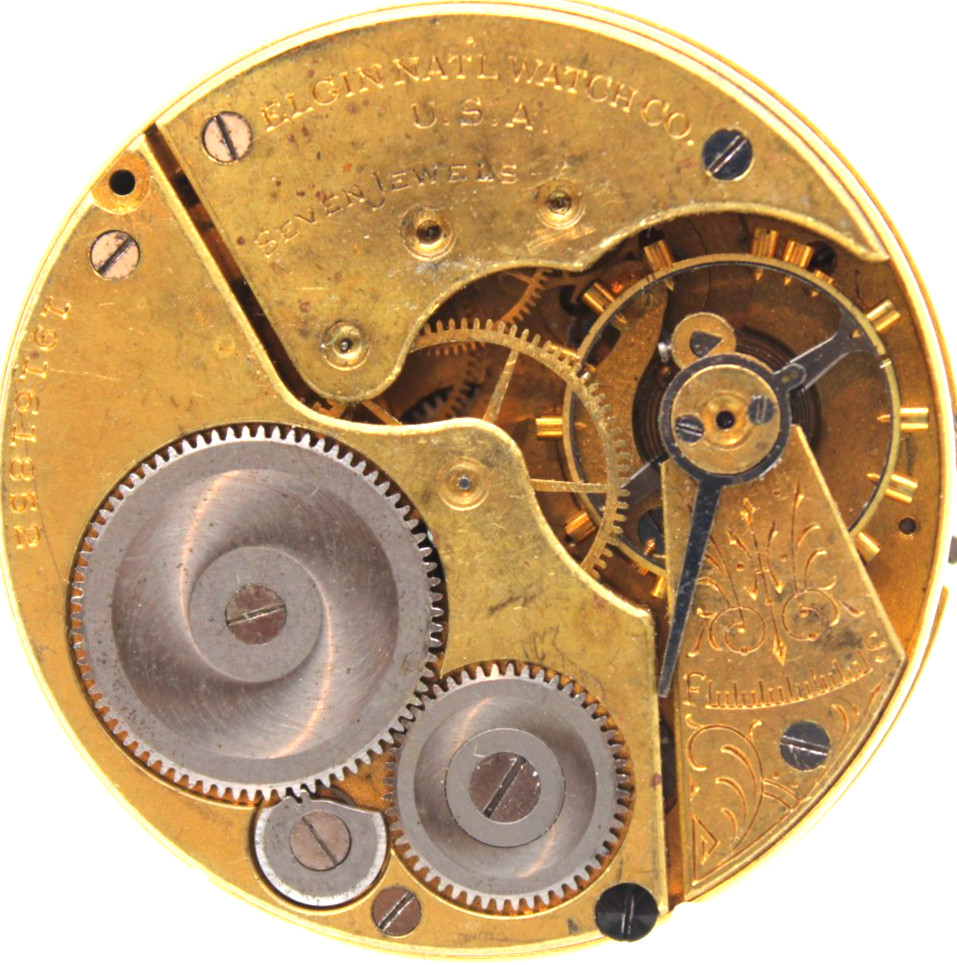 1917 ELGIN POCKET WATCH MOVEMENT 19161852 GRADE: 293 16s 7j (ET3)