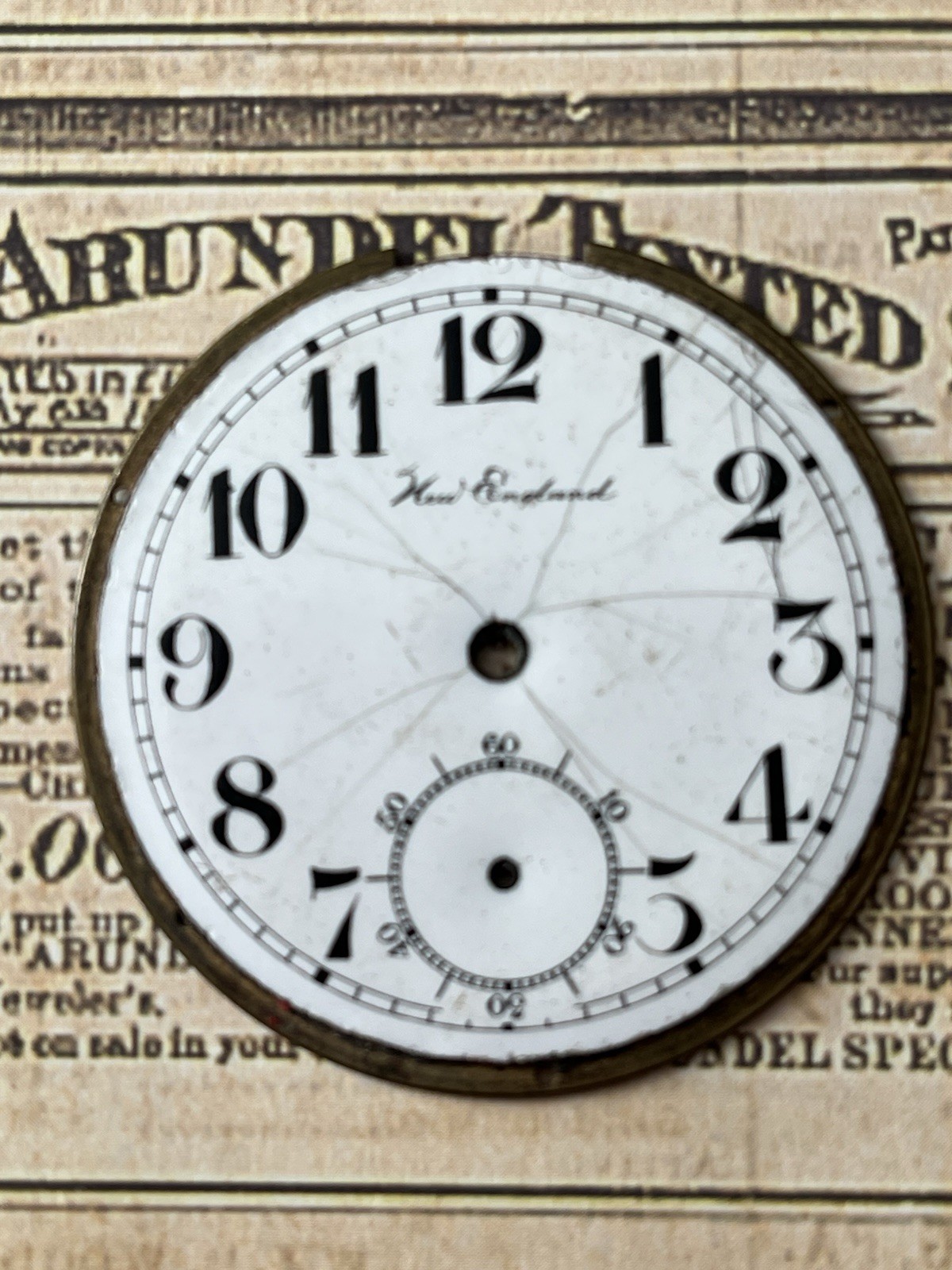 Illinois Springfield New England Pocket Watch Dial Hampden Movement Lot Of 3