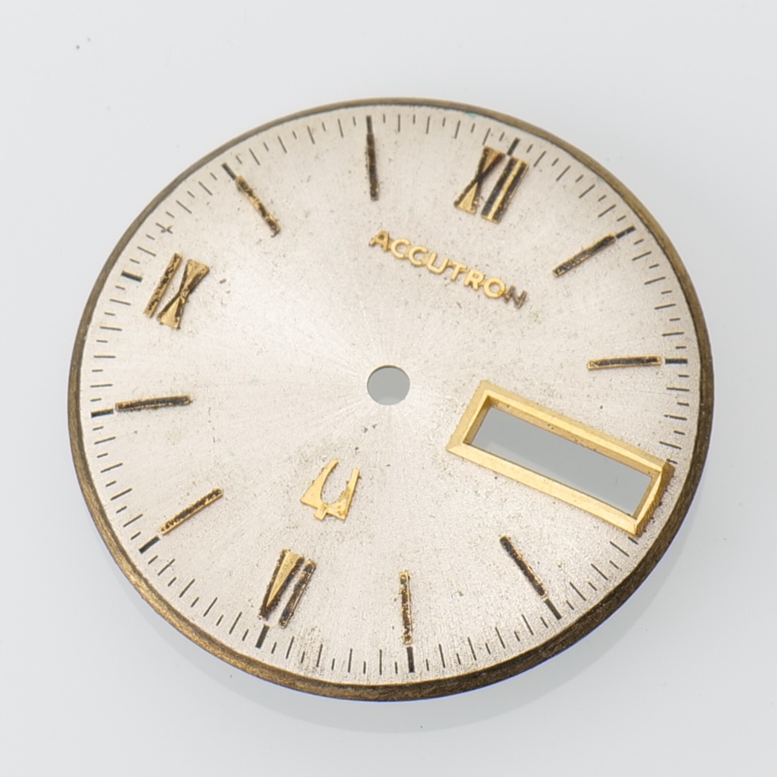 Vintage Bulova Accutron Day/Date cal. 218 Wristwatch Dial Pre-Owned Part 28.4mm
