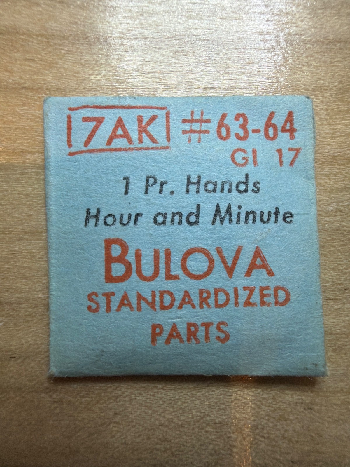 Bulova – NOS – 63-64 Pair of Watch Hands – Various Calibers & Finishes