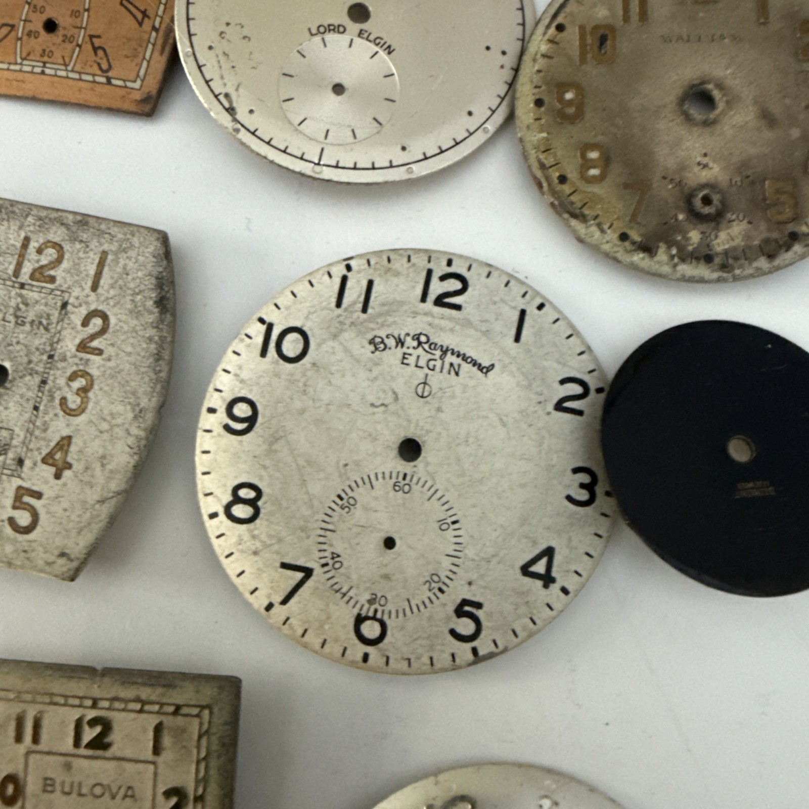Lot Of Watch Dials (Bulova, Lord Elgin, Elgin, Waltham)