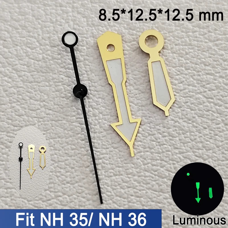 Green Luminous Watch Hands Fit NH35 NH36 Series Movement Replacement Parts
