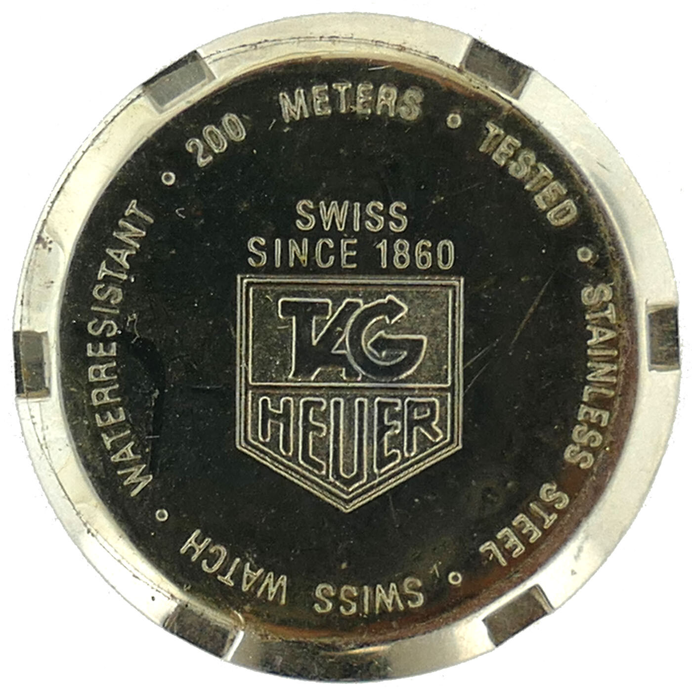 TAG HEUER STAINLESS STEEL LADIES WATCH CASE BACK COVER NO MODEL # – PARTS/REPAIR