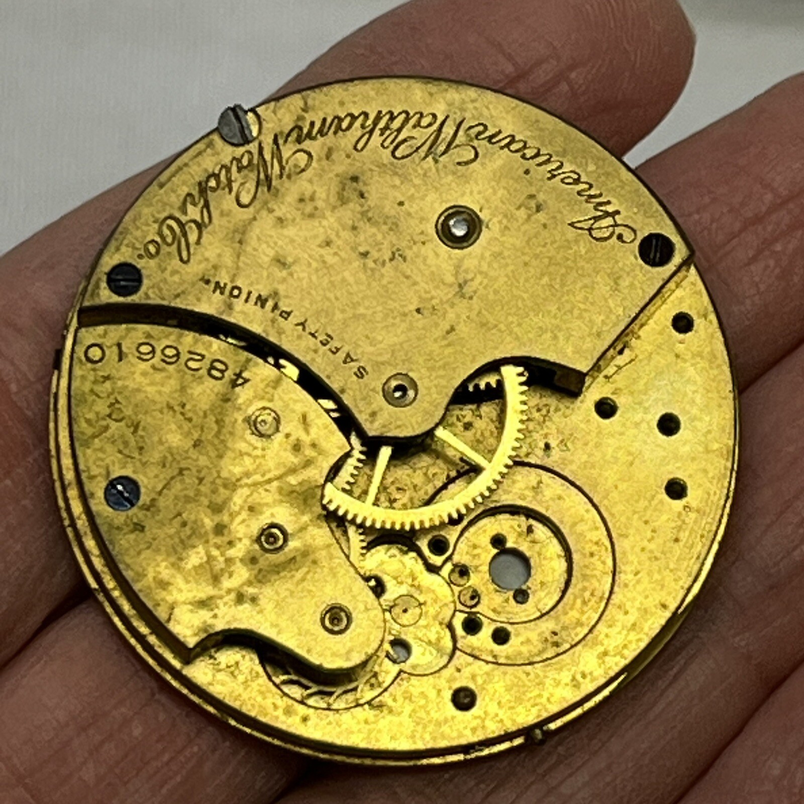 Vintage Pocket Watch Movements Dial Face American Waltham Watch Co. (#5)