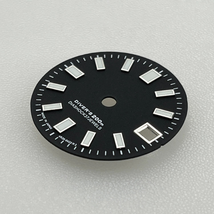 28.5mm Green Luminous Watch Dial For NH35 NH36 4R35 movement