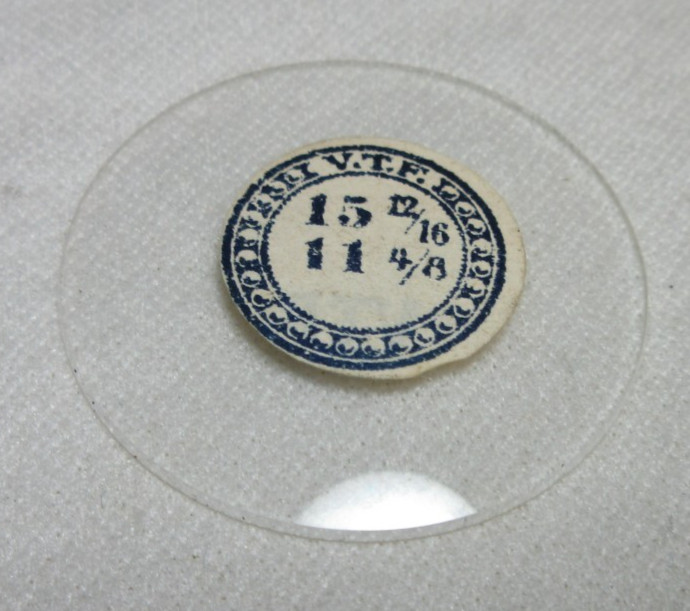 THICK GLASS POCKET WATCH CRYSTAL SIZE 15 12/16 WATCHMAKER REPLACEMENT PART #M15