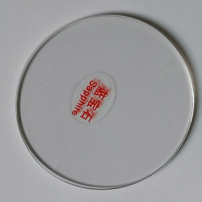 1.0mm-1.2mm Thick Flat Sapphire Watch Glass Round Crystal Replacement 24mm-32mm