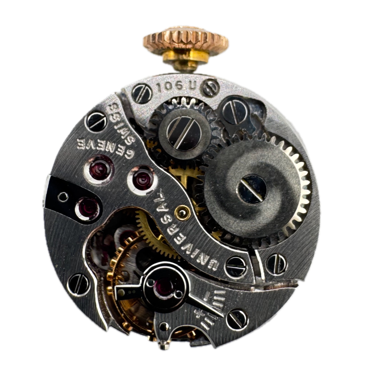 Vintage 14.5mm Universal Mechanical Ladies Wristwatch Movement 106 U Running