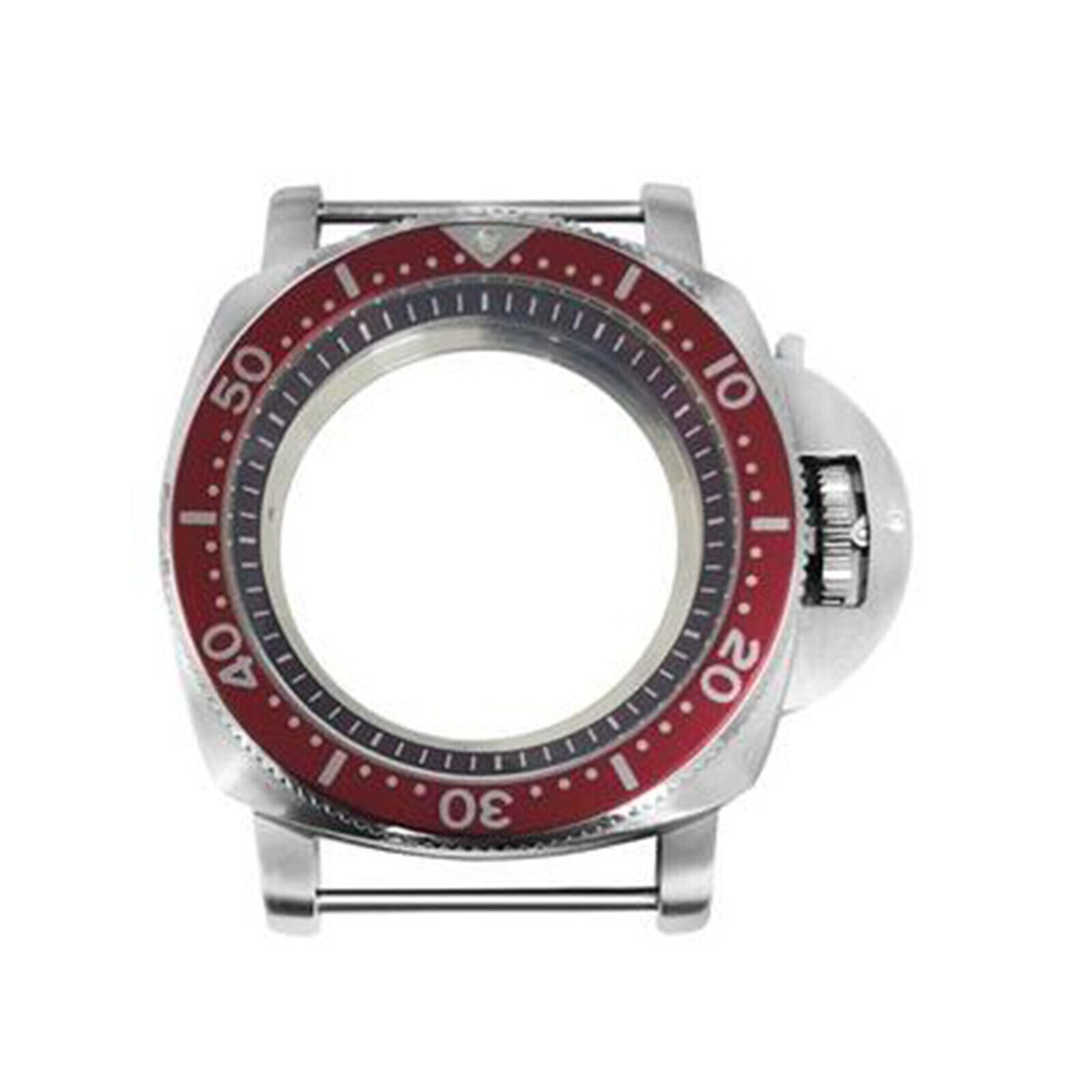 42MM 316L Watch Case Bezel Red Inner Ring for NH35/NH36/4R/7S Watch Movement