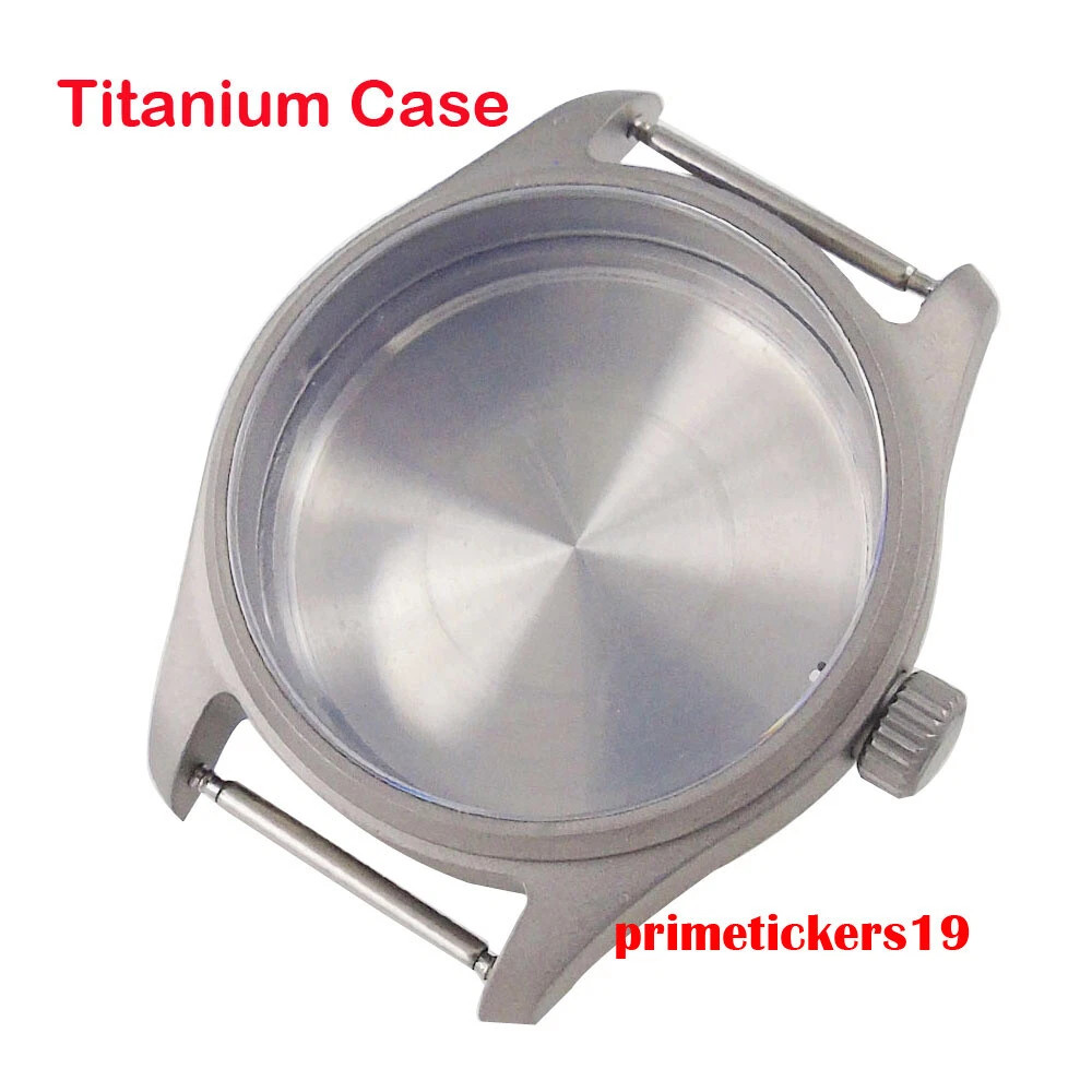39mm Titanium Pilot Watch Case+Dial+Hands Fit NH35 NH36 ETA2824 PT5000 Miyota82
