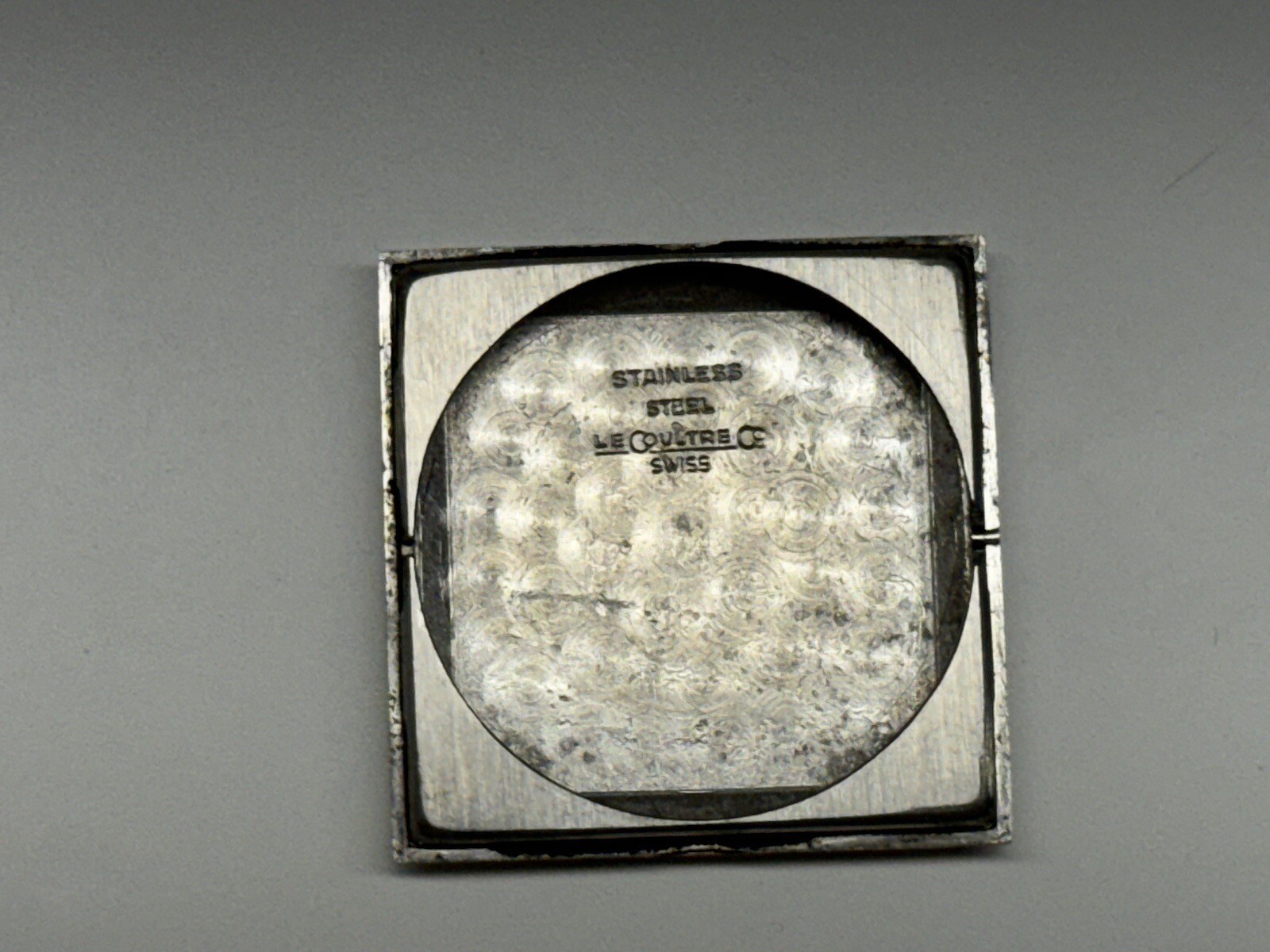 lecoultre stainless steel watch case back only