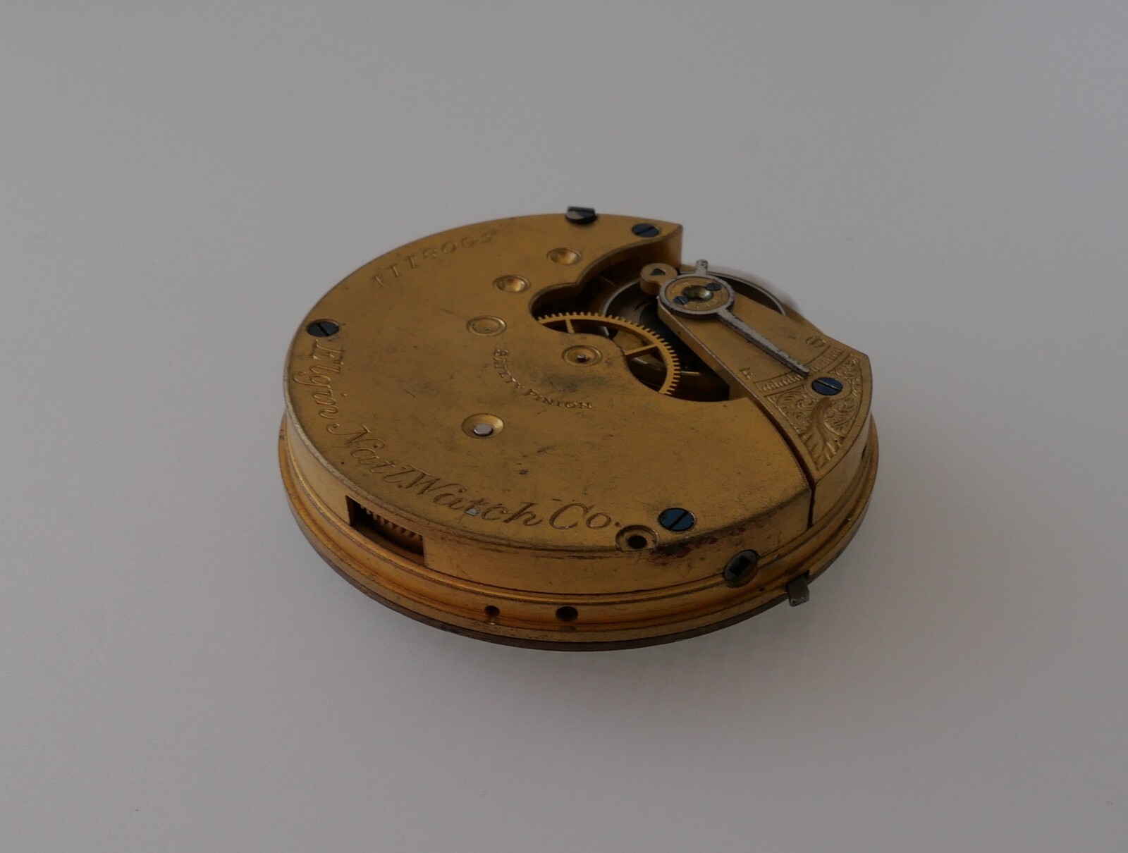 1895 Antique Elgin National Watch Co. 16S 7Jewels Pocket Watch Movement Running