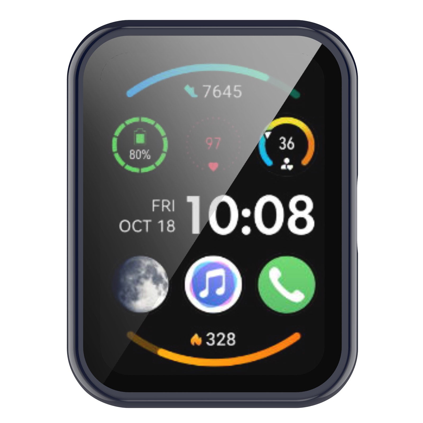 PC+Tempered Film Protective Case for Huawei Watch Fit Special Edition (B39)