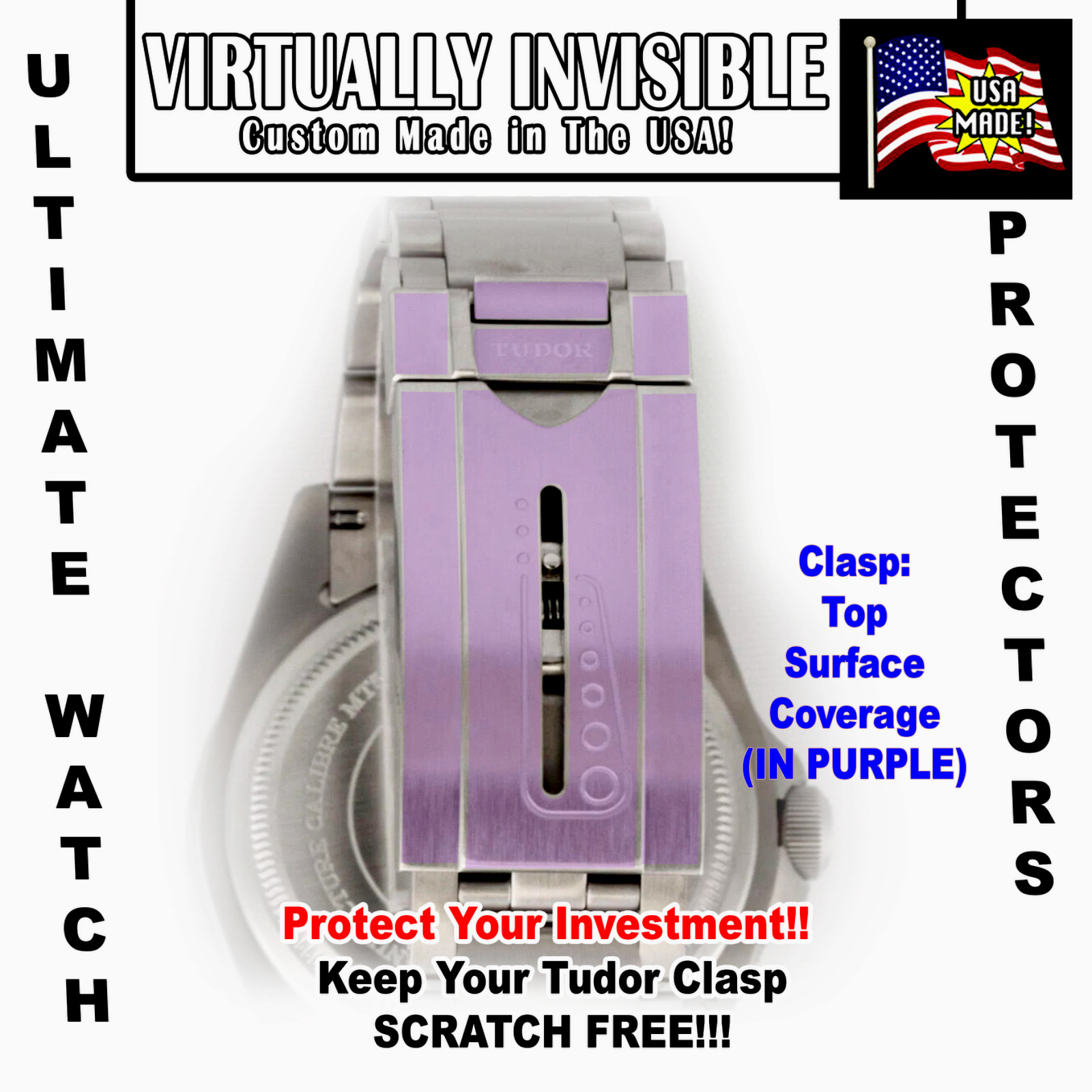 Compatible w/Tudor PELAGOS AUTO-ADJUST CLASP HD SURFACE Protectors – SEE PIC x2