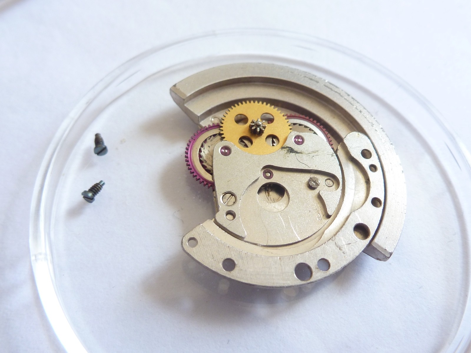 GENUINE Authentic Rolex Rotor + bridge 1570 perfect condition completely screw