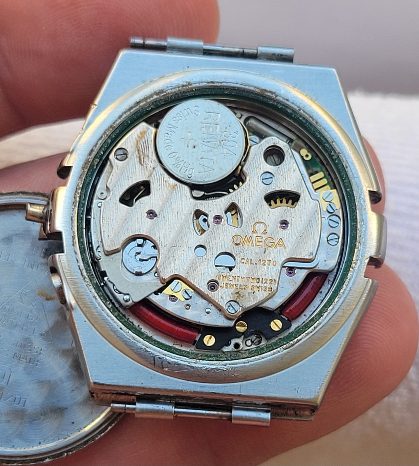 Omega Constellation Chronograph QUARTZ CAL 1270 MENS 37MM REF 386.1201 FOR PARTS