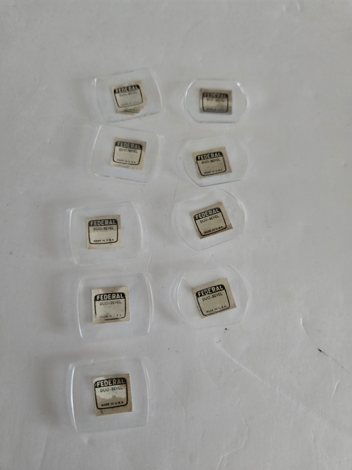 Federal Glass Wrist Watch Crystals- Elgin Y9-241 & Y9-243 Lot Of 9