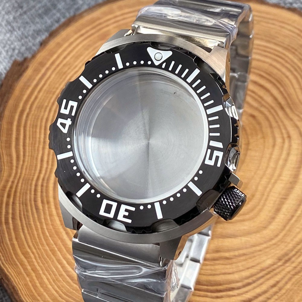 42mm AR Sapphire Crystal Monster Watch Case for NH34 NH35A NH36/ETA2824 Movement