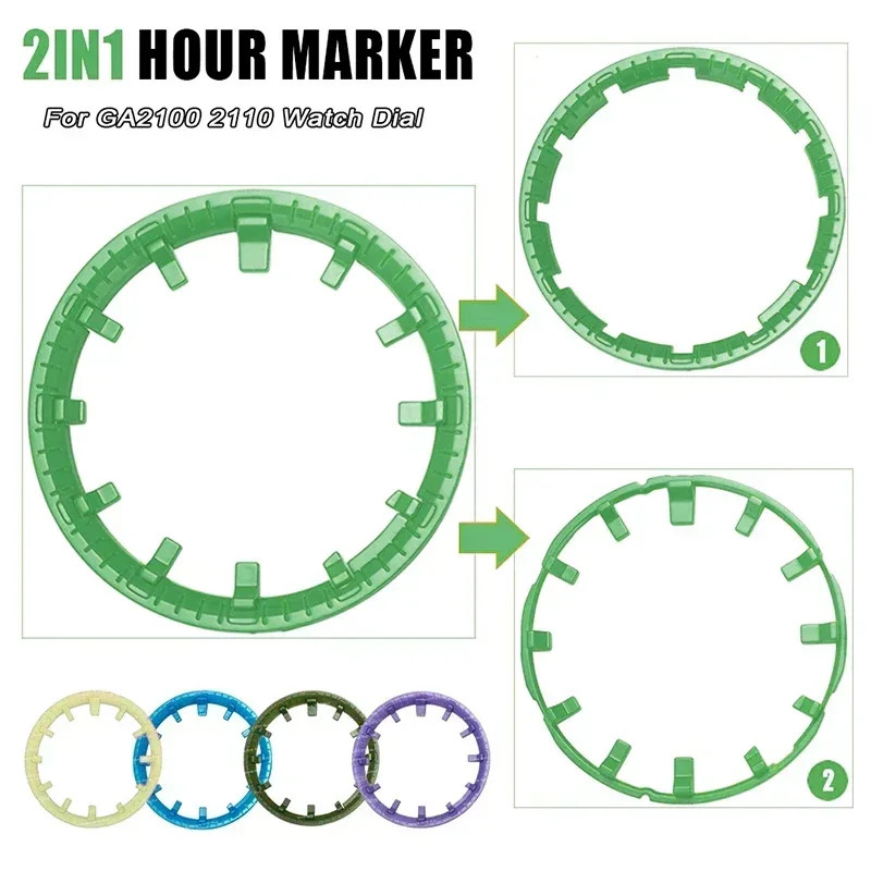 Modification Watch Scale Ring for Casioak GA2100 Dial Index Hour Marker Refit