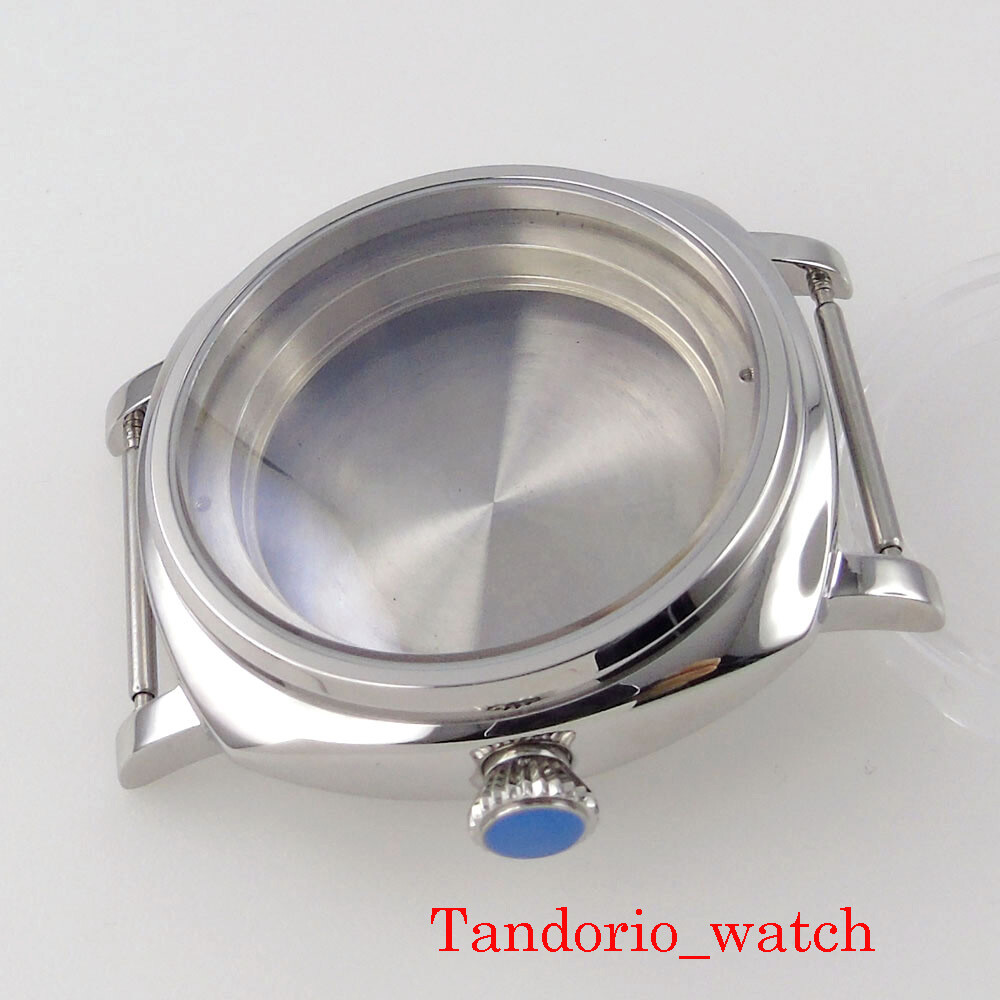 42MM AR Sapphire Crystal Watch Polished Case For NH34 NH35 NH36 200M Waterproof
