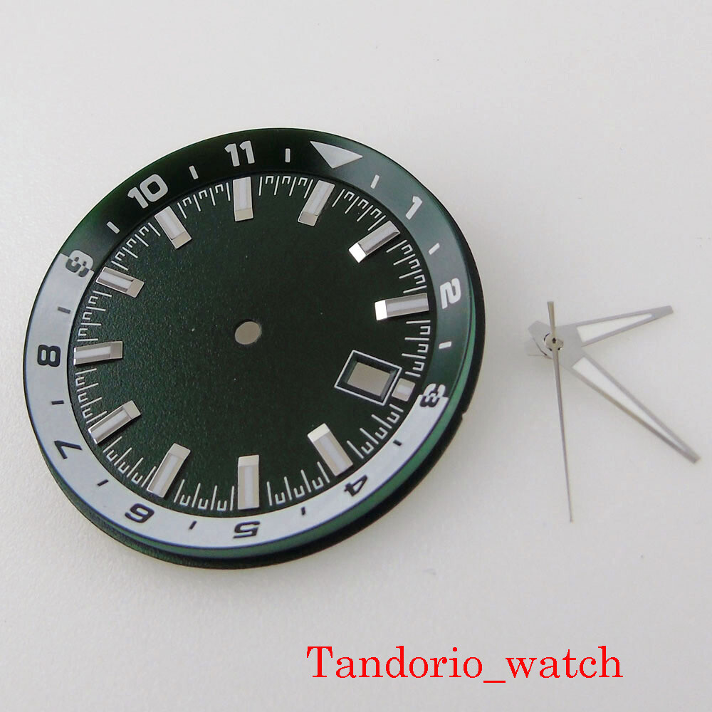 36.6mm Watch Dial For NH35A Automatic Movement Luminous Hands Watch Accessories