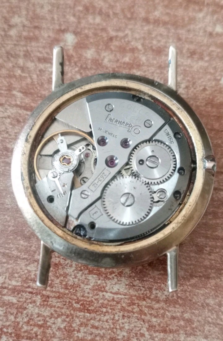 Eberhard ref. 11101 Plated Gold Cal. 263-12 (Not Running)