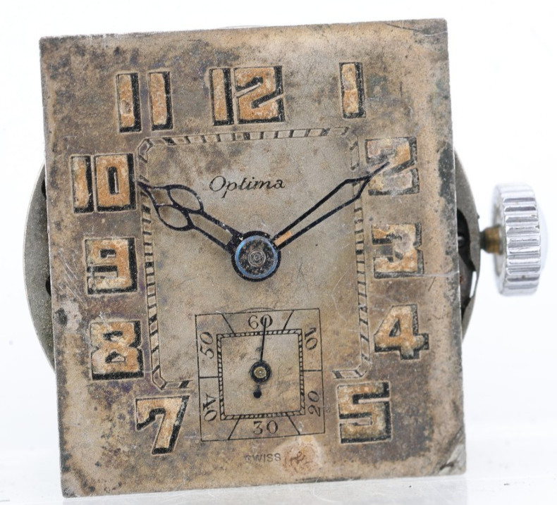 OPTIMA 15j SWISS TRENCH WRIST WATCH MOVEMENT, 23.59mm, GOOD BALANCE (A15)