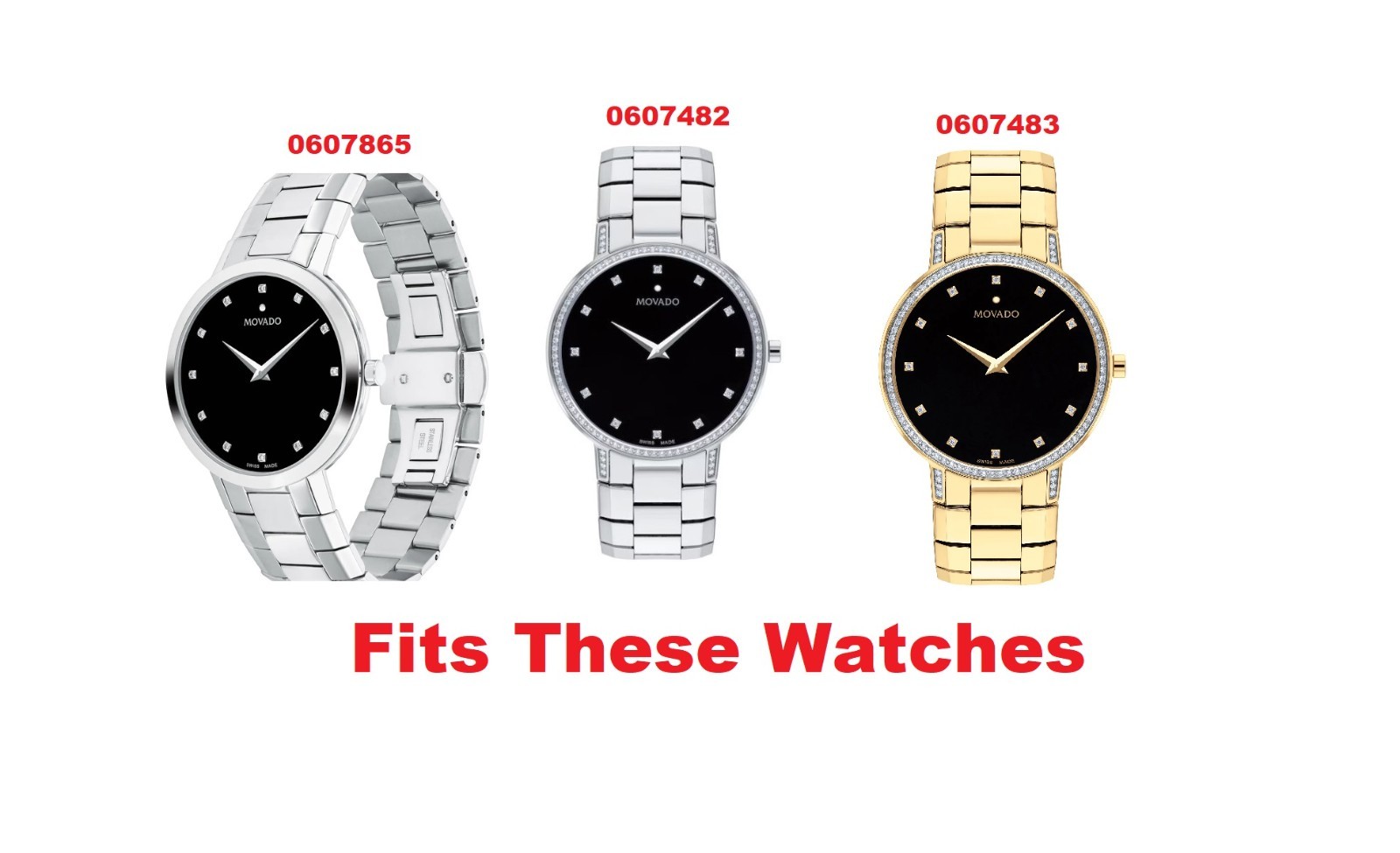Movado Faceto Watch Clasp Replacement 100% Compatible 78.1.14.1602 S