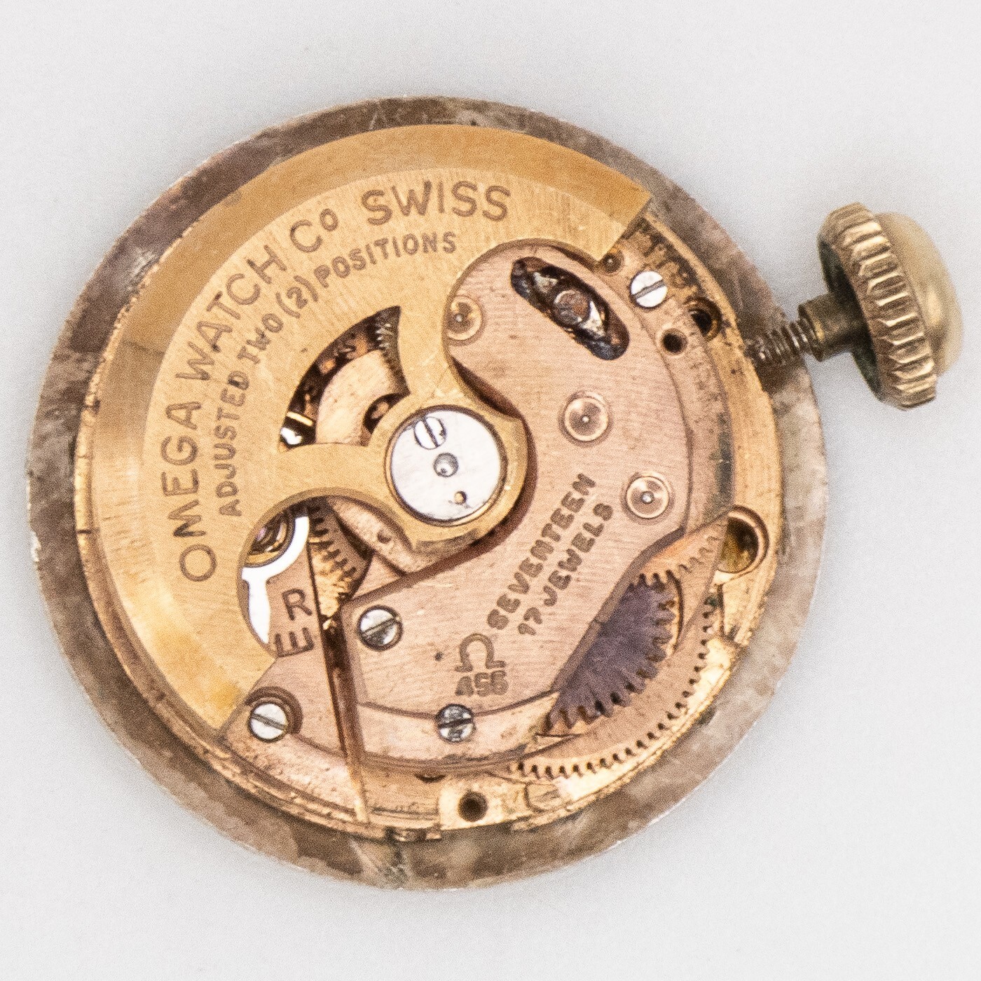 Vintage Omega Caliber 456 17-Jewel 2-Adjustment Wristwatch Movement